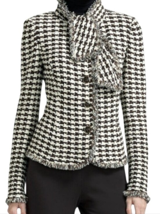 St. John Jackets & Blazers - St. John Houndstooth Blazer with atteched Scarf- 10.         S39